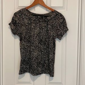 Black & White circles satin blouse